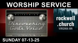 Navigate to Rockwell Church 7-13-25