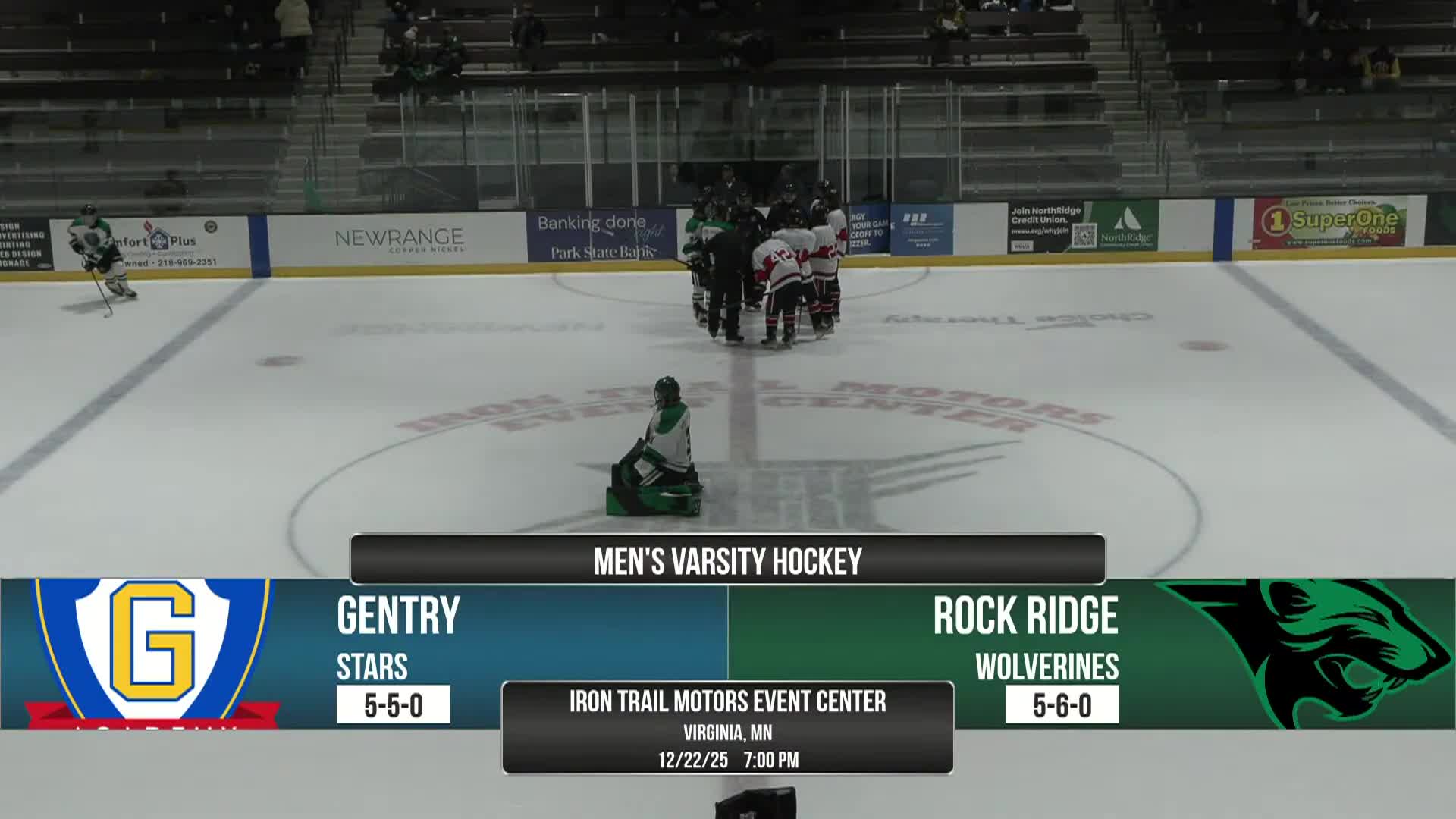 Rock Ridge Boys Hockey: Wolverines Vs Gentry  Academy Stars    2025